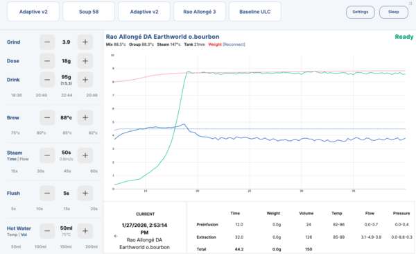 Streamline App from Decent Espresso, "developer preview" version